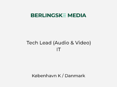 Tech Lead (Audio & Video)